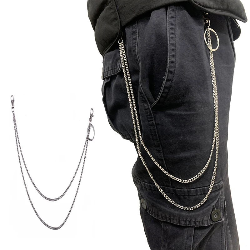 

2020 Fashion Female Silver Single Round Style Alloy Belt Chain Female Wild Jeans Chains Fashion Men Decorative Body Chain