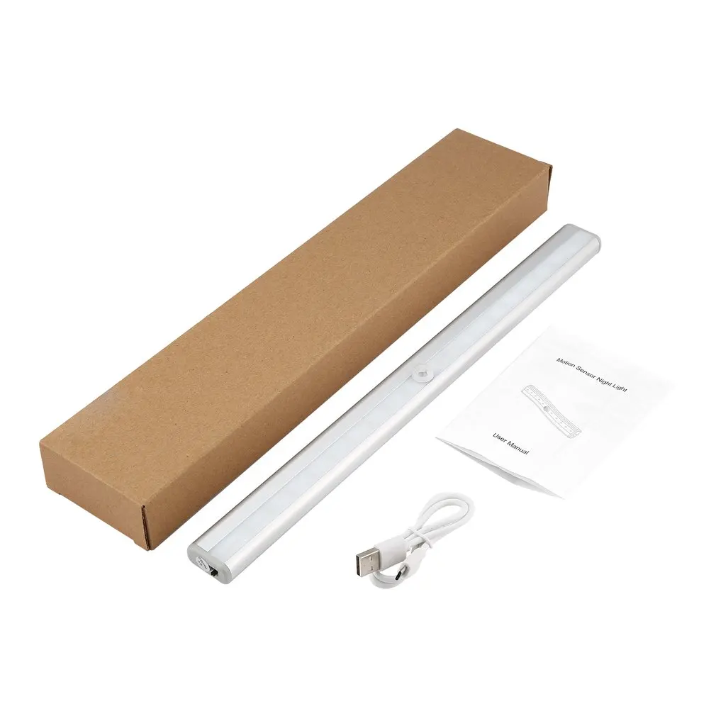 

ICOCO 10 20 LED USB Rechargeable Sensor Cabinet Light Induction Indoor Night Lamp with 3 Modes for Cabinet Closet