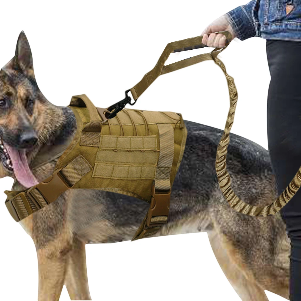 K9 военный тактический жилет для собак нейлоновый банджи-поводок поводок