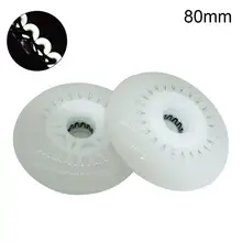 2Pcs 80/76/72mm In-line Speed Skate Skating LED Light Flashing Roller wheels for Inline Skates for Adults SEBA Roller Wheels