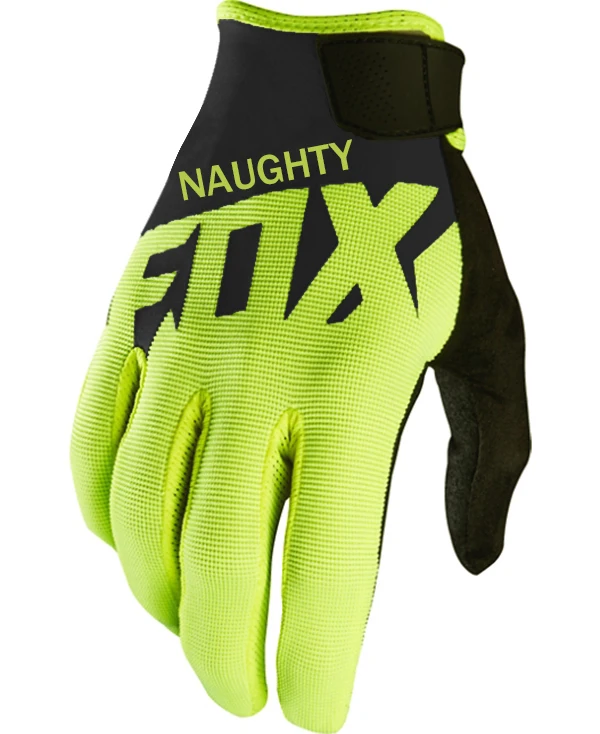 Новинка NAUGHTY FOX Мотокросс ATV велосипед MX внедорожные мотоциклетные Черные Серые перчатки - Цвет: black-yellow