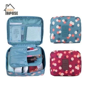 

Snailhouse Flower Cloth Portable Travel Wash Bag Travel Storage Bag Square Cosmetic Bags Bathroom Waterproof Storage Case Bags