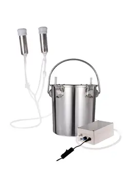 

Cow Electric Milking Machine Upgraded Stainless Steel Breast Vacuum Pump Adjustable 5.5L Household Suction Milker