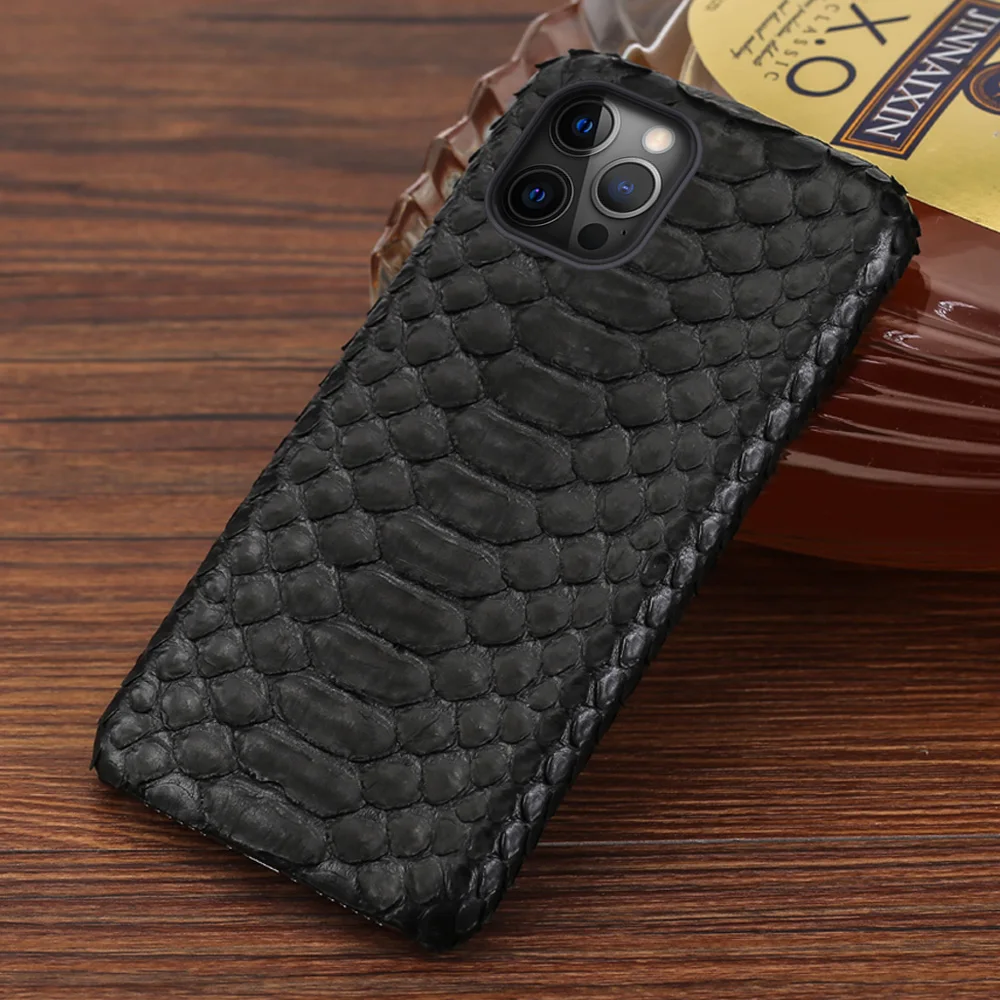 100% python Genuine Leather Phone Case for iPhone 12 Pro Max Luxury Covers FOR iphone 12 Pro 12 mini XR XS Max XR 8 Plus 11 pro