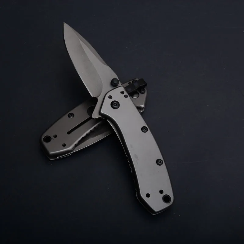 HOT OEM 1555ti 8Cr13MoV Steel Titanium plating Flipper Folding Knife Tactical Utility Survival Pocket EDC Tool dinner knives