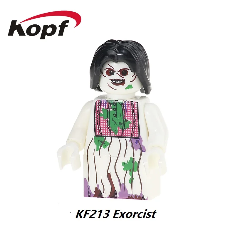 KF213 Without Box Одиночная фильм ужасов Хэллоуин лунный свет светящийся призрак фриди зомби Кирпичи Строительные блоки детский подарок игрушки KF2106 - Цвет: KF213 Without Box