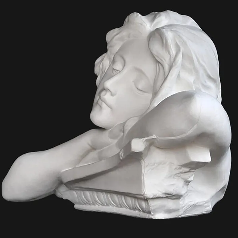 

European Thinker Girls Bust Gypsum Head Portraits Statue Line Drawing Teaching Aids Bust Art RESIN Ornaments M2805