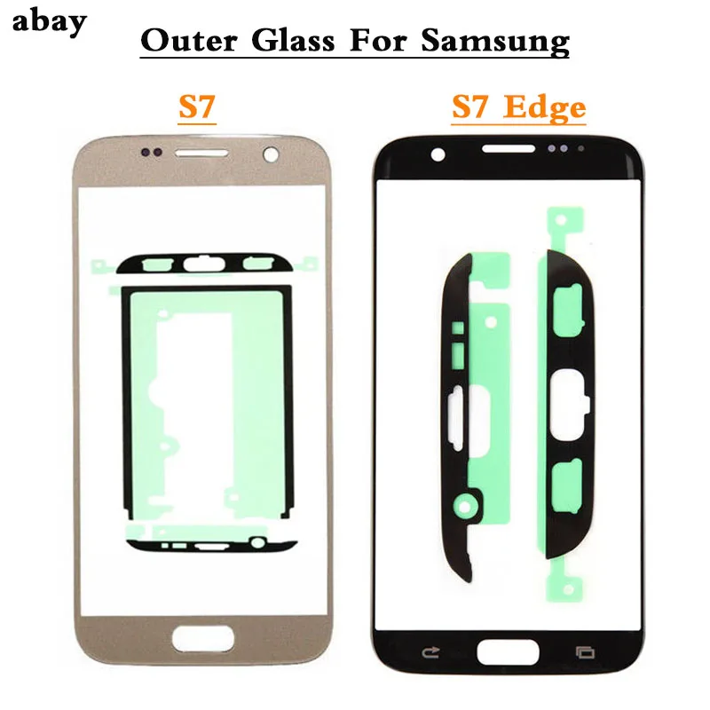 Touch Front Glass Outer Panel For Samsung S7 G930 G930F edge G935 G935F LCD screen Edge Replace | Мобильные телефоны и