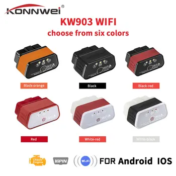 

KW903 Konnwei Car Diagnostic Scanner Reader bluetooth Wifi OBD2 Adapter Auto Diagnostic Tool Support IOS Android System