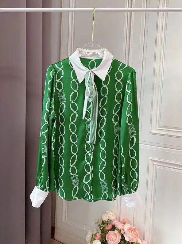 AH12293, модные женские блузки и рубашки,, Подиумные, Роскошные, известный бренд, Европейский дизайн, вечерние, стильная женская одежда