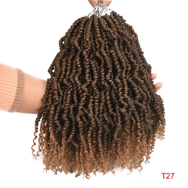TOMO Bomb Twist Crochet Braids Pre-looped Passion Twist Crochet Hair Ombre Spring Twist Synthetic Braiding Hair Extensions 14