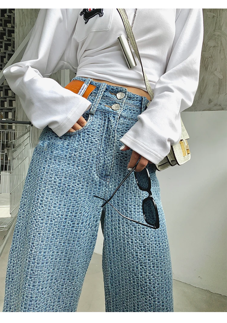 nike capri leggings UMI MAO Retro High Waist Pants Female 2022 New Hyuna Style Drape Mopping Jeans Y2k Denim Trousers Women Harajuku Korean Fashion gloria vanderbilt capris