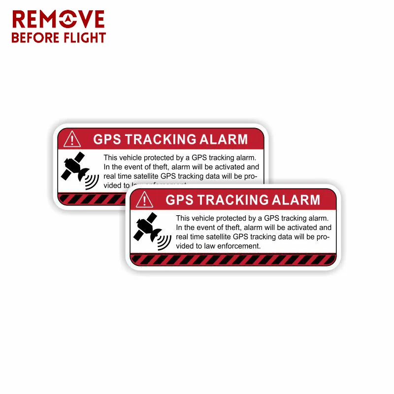

1 Pair GPS Tracking Warning Car Stickers Decal Self Adhesive Sign Vinyl