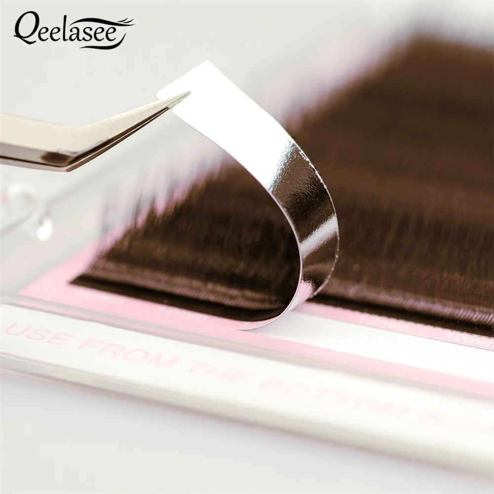 Qeelasee Brown Y-shape Lashes Hand-woven Faux Mink YY Eyelashes Super Natural Soft False Eyelash Grafting Russian volume Lashes