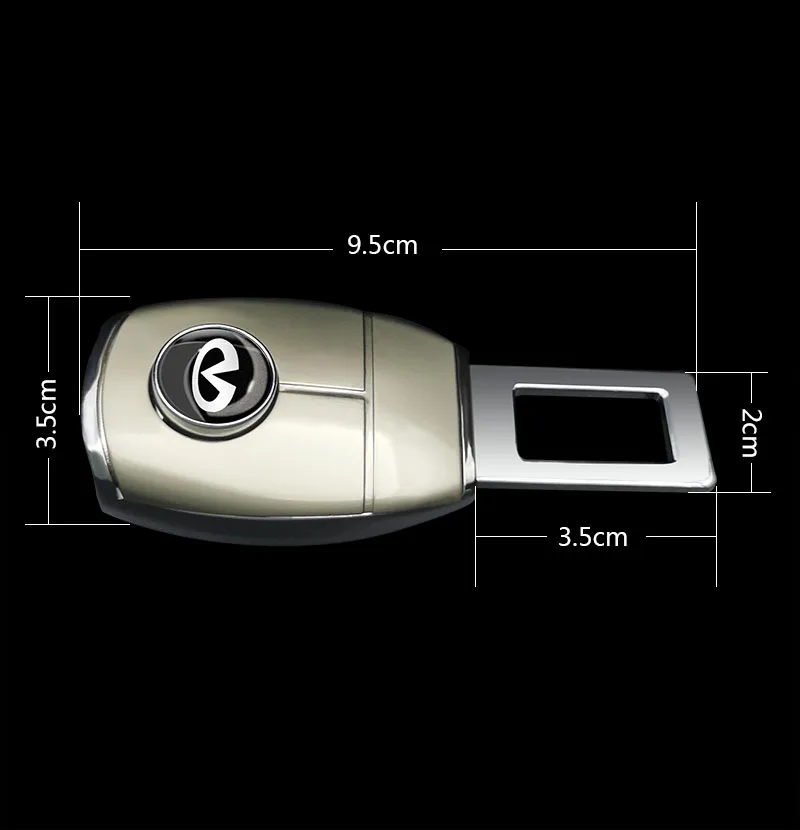1pcs Car Seat Belt Buckle Extender Buckle Insert Plug Clip for Infiniti FX35 Q50 Q30 ESQ QX50 QX60 QX70 EX JX35 G35 G37 Style