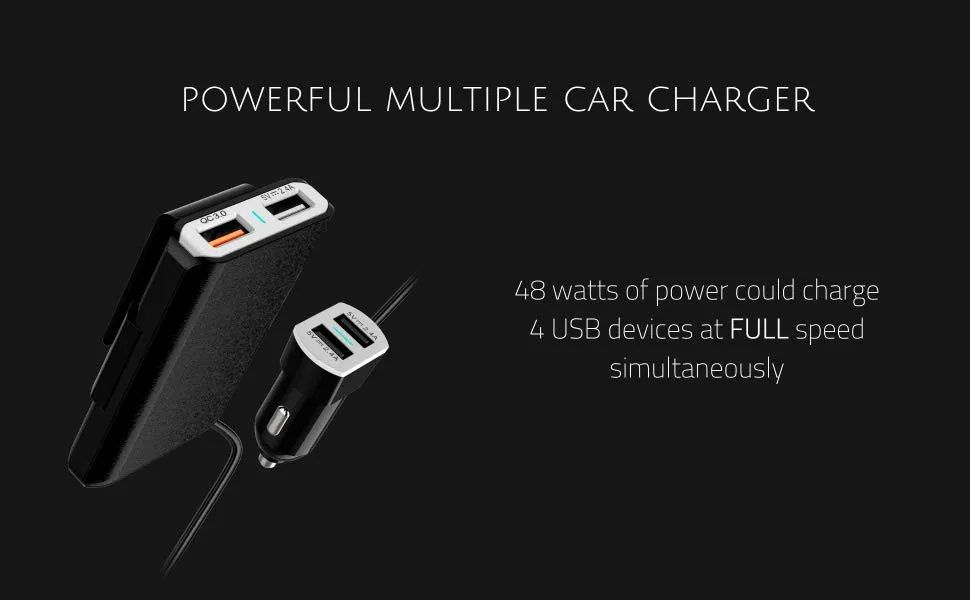 QC3.0 USB Car Charger Adapter Compatible for iPhone Cigarette Lighter Charger apple watch charger