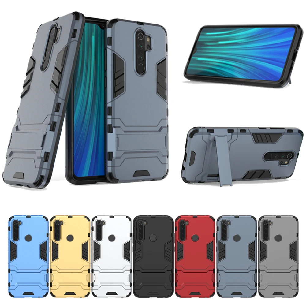 Coque For Xiaomi Redmi Note 8 Case On Pro Hybrid PC+TPU Armor Hard Phone Cover With Stand | Мобильные телефоны и
