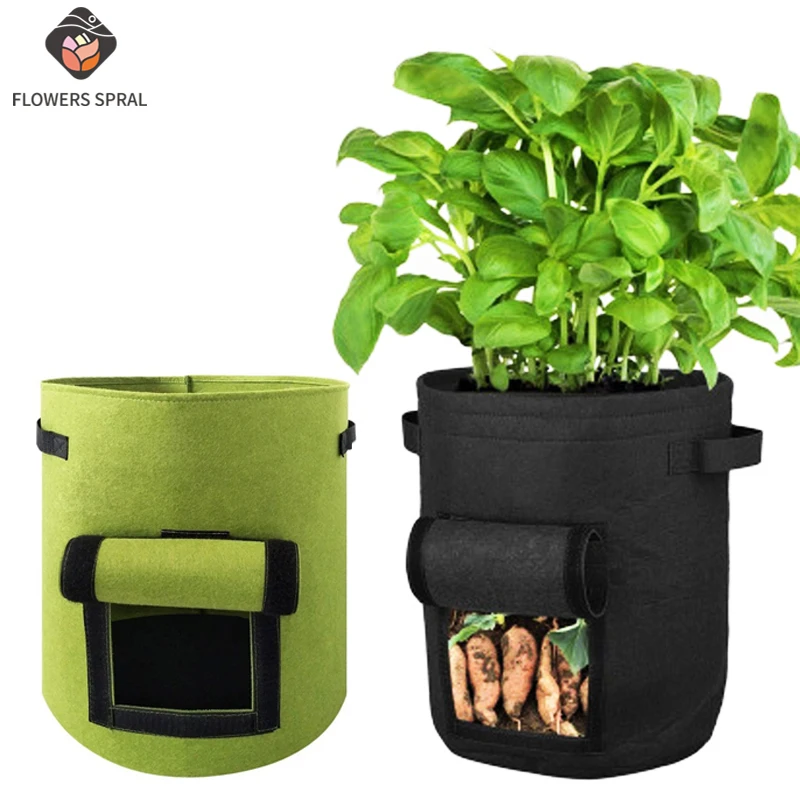 

2021 Planting Plant Bag Household Garden Potato Potted Greenhouse Greenhouse Fruit Bag Moisturizing Vertical Garden Seedling Bag