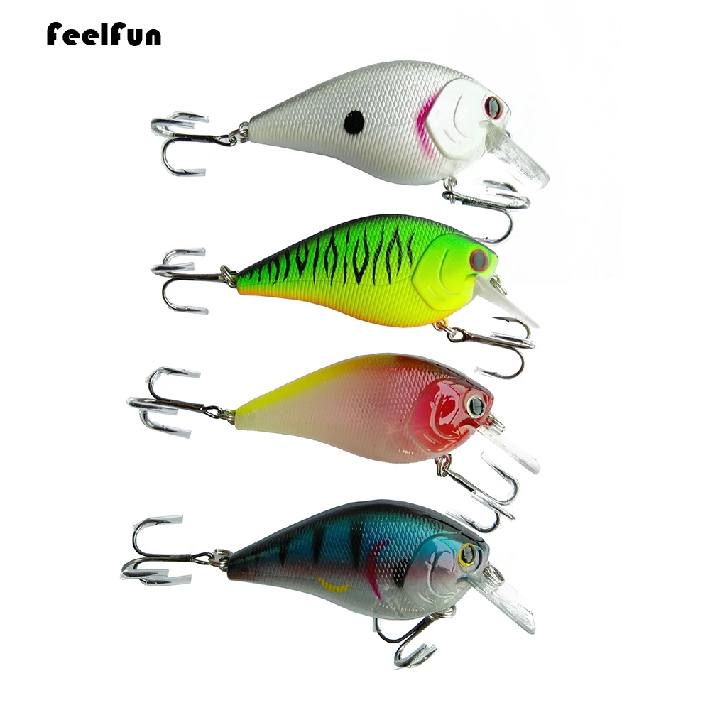 

FeelFun 1PC 8cm 16g Crankbait Fishing Lure Artificial Crank Hard Bait Topwater Minnow Fishing Wobblers Japan Fish Lures