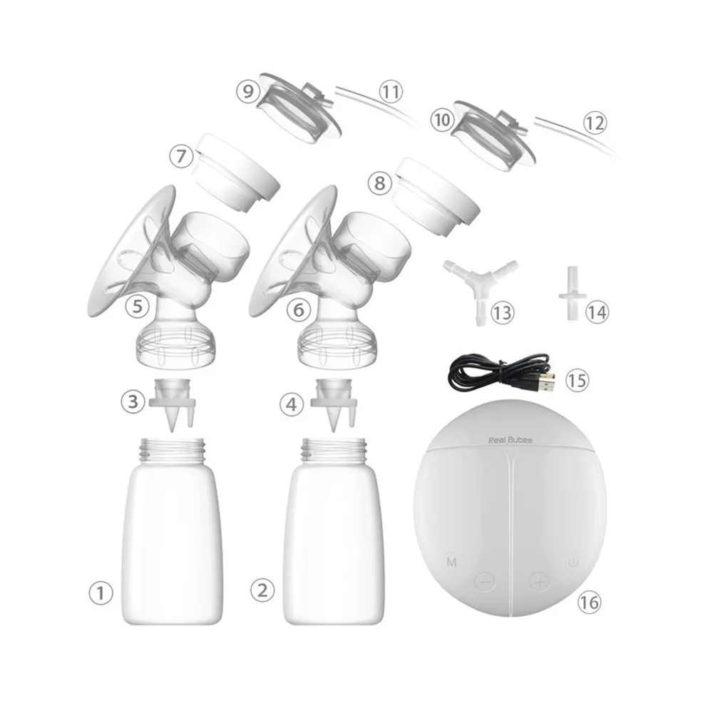 Real Bubee Electric breast pump unilateral and bilateral breast pump manual silicone Milk pump baby breastfeeding accessories 3