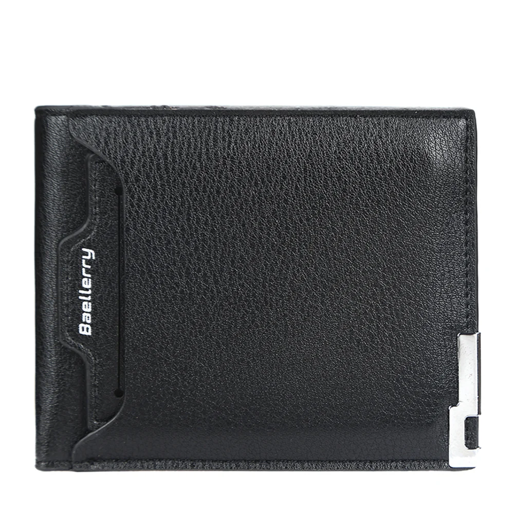 

Men short purse Korean version open multi-card wallet fashion soft edge clip