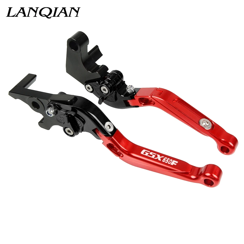 Для Suzuki GSX650F 2008 2009 2010 2011 2012 2013 с логотипом Аксессуары для мотоциклов ЧПУ Регулируемые сцепные рычаги
