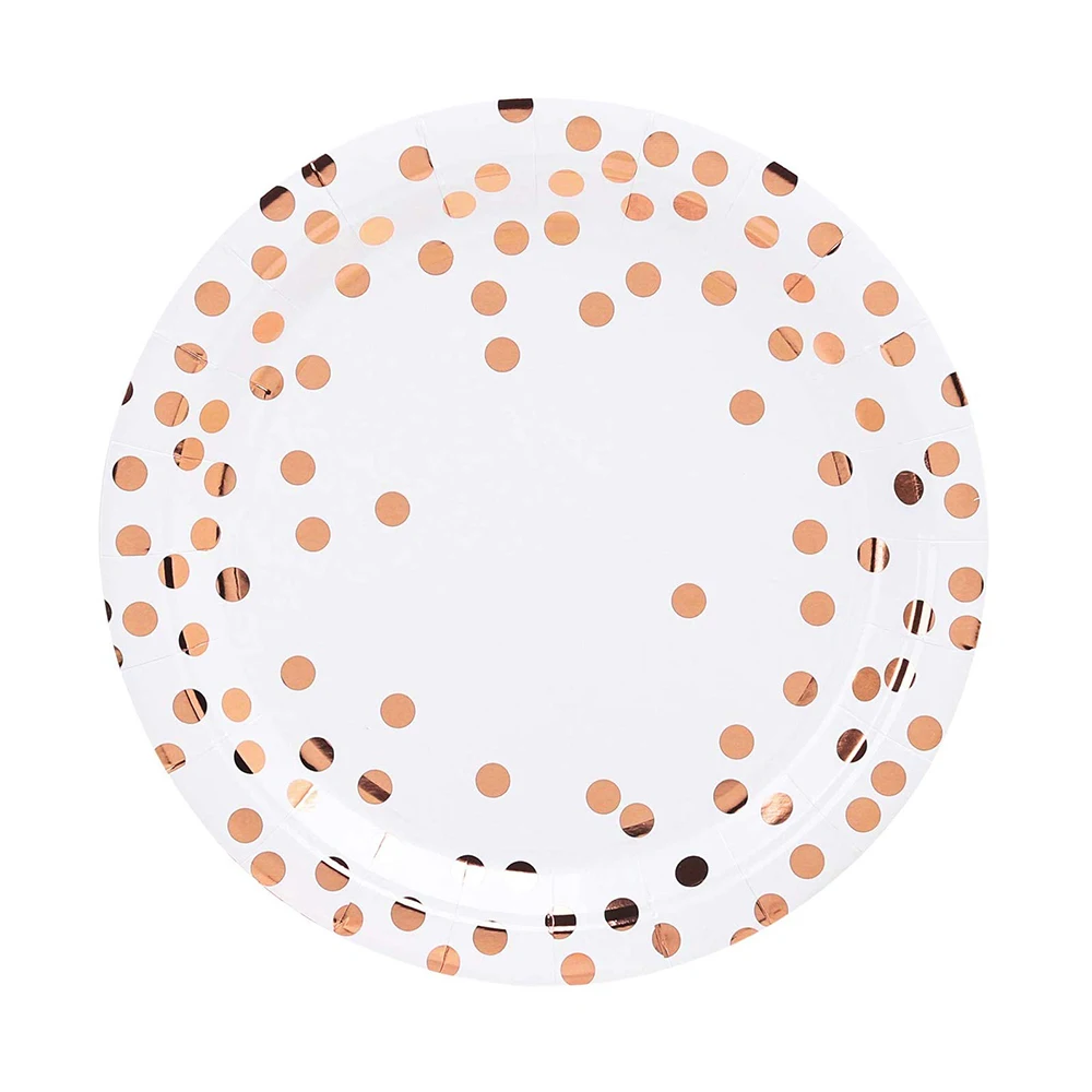 Розовое золото бумажные вечерние для вечеринок украшения дня рождения детские