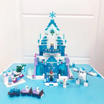 

731pcs Snow World Series The Elsa`s Magical Ice Castle Set girls Building Blocks Bricks Toys Girl friend compatible with 41148