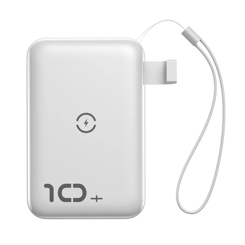 Baseus 10000mAh power Bank Qi Беспроводное зарядное устройство Портативный внешний аккумулятор PD Быстрая зарядка портативный внешний аккумулятор зарядное устройство для телефона - Цвет: white