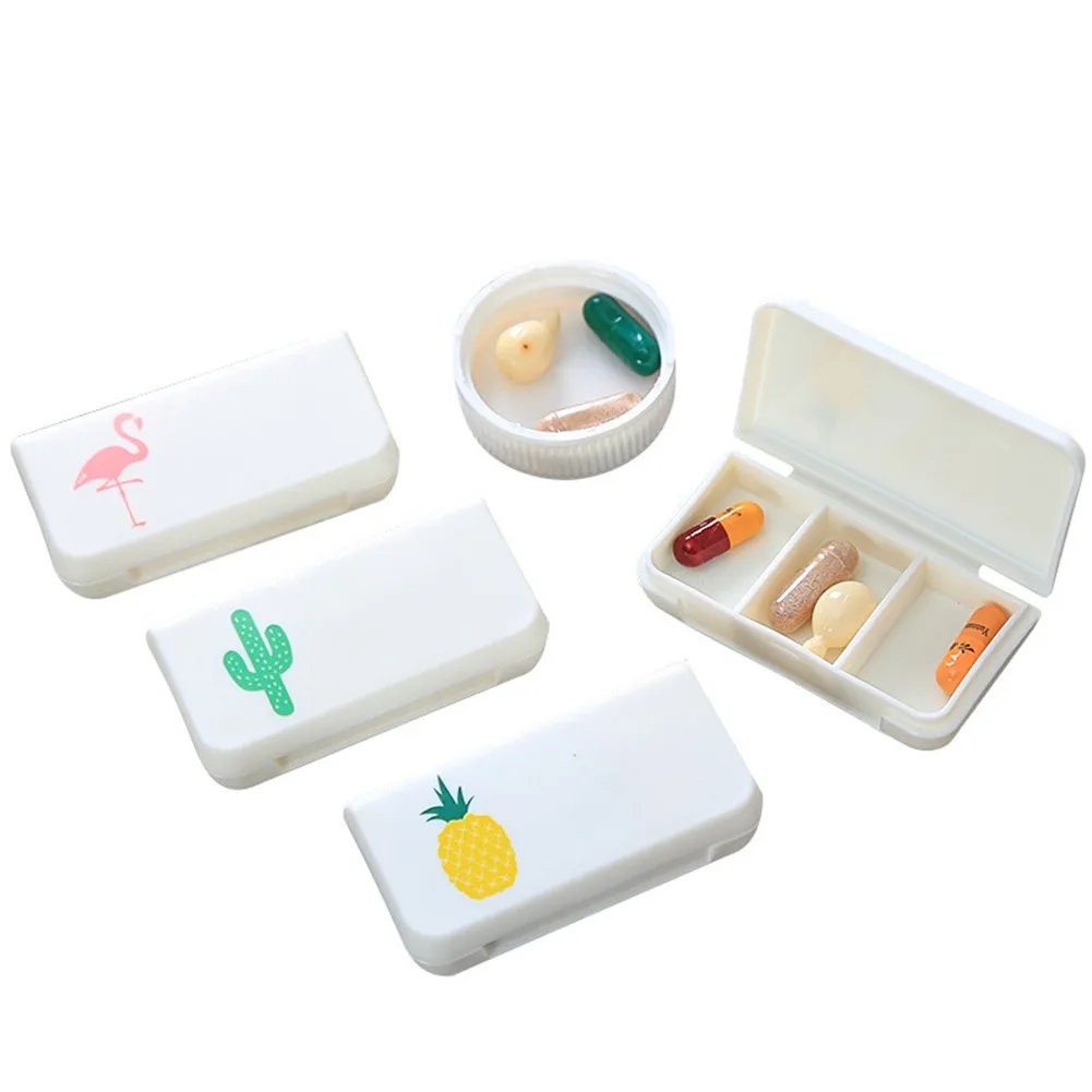 

3 Grids Portable Pill Medicine Box Holder Storage Organizer Tablet Container Dispenser Case Pill Box Splitters For AM PM