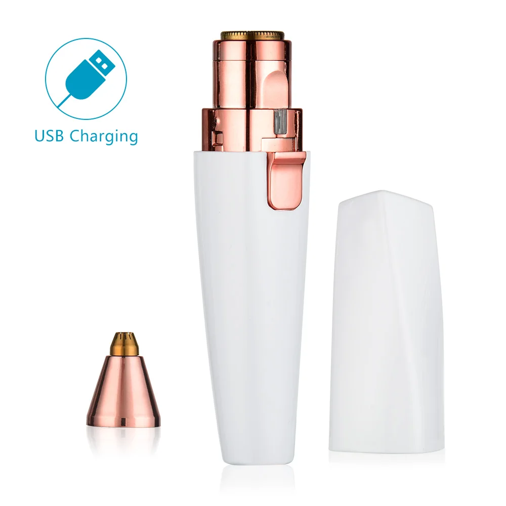 

Mini 2-in-1 Electric Eyebrow Trimmer Epilator Cordless Hair Removal Shaver Painless Remove Body Hair Razor Skin Care Tools