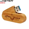 JASTER USB 3.0 LOGO Customized rotatable Wooden USB Flash Drive Pendrive Memory Stick pen drive 4GB 16GB 32GB 64GB usb creativo ► Photo 2/6