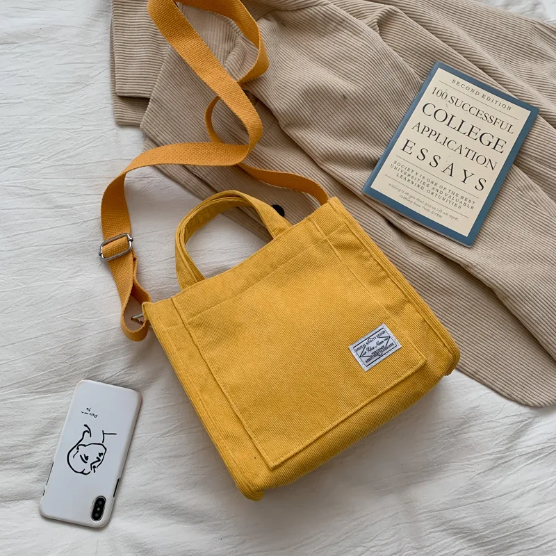 

2021 New Handbag Corduroy Ladies Bag Trend Single Shoulder Bag Solid Color Buckle Messenger Bag Small Square Bag