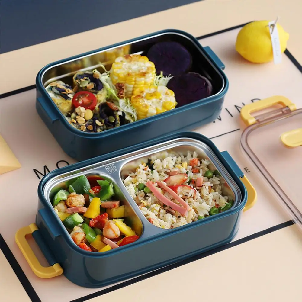 Двухслойный изолированный Ланч бокс из нержавеющей стали для рабочих коробка