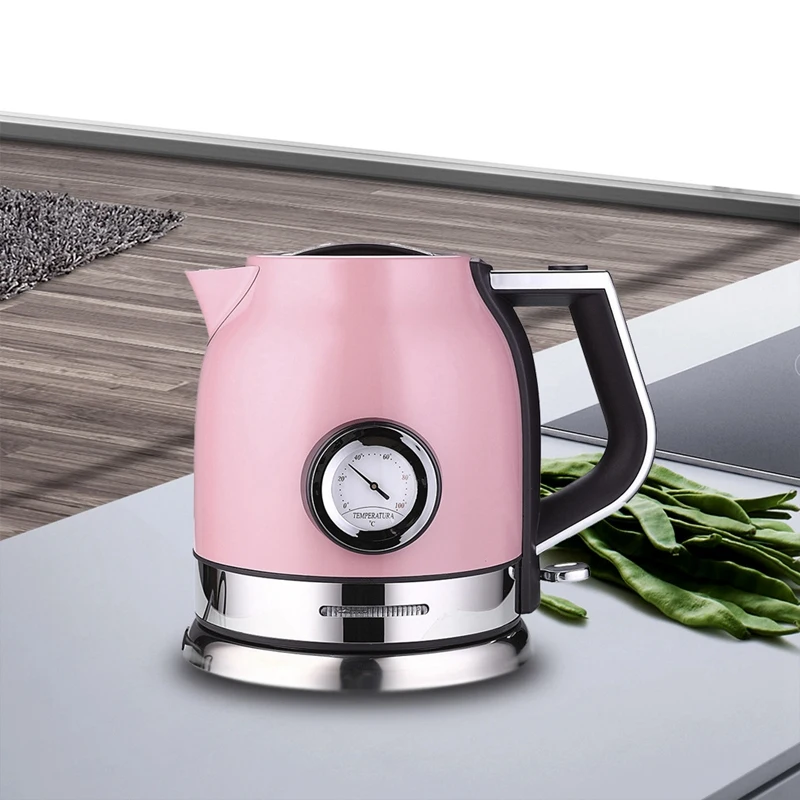 1.8L 304 Электрический чайник из нержавеющей стали с измерителем температуры воды бытовой электрический чайник быстрого нагрева UK Plug
