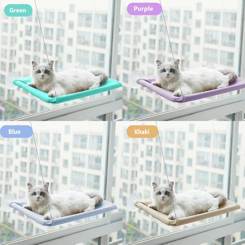 Кошачье солнечное сиденье крепление на окно гамак для кошки удобный коврик