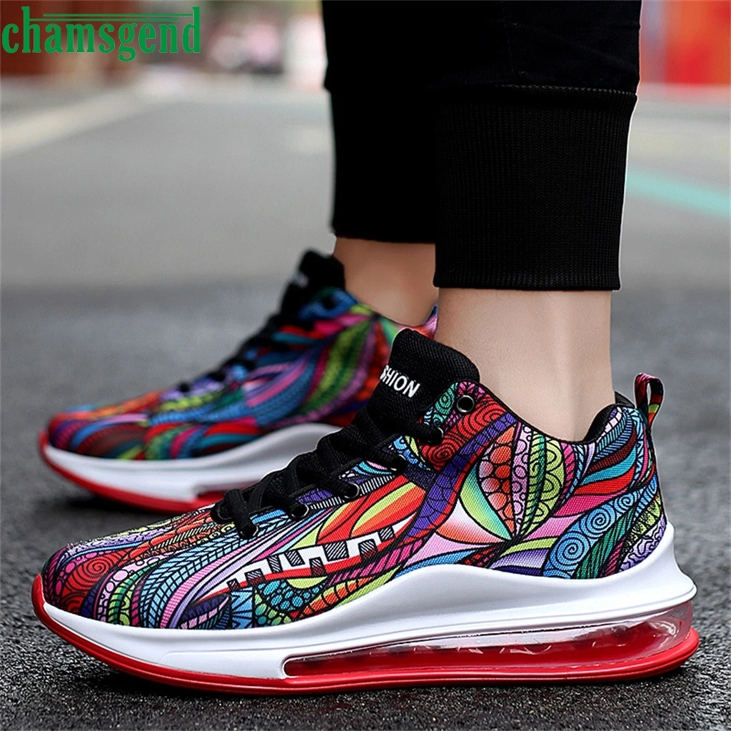 

CHAMSGEND Sneakers Fashionable Lace-Up Running Shoes Comfortable Sneakers Hot Sell Breathable Shoes Sport Feminino Zapatos 09