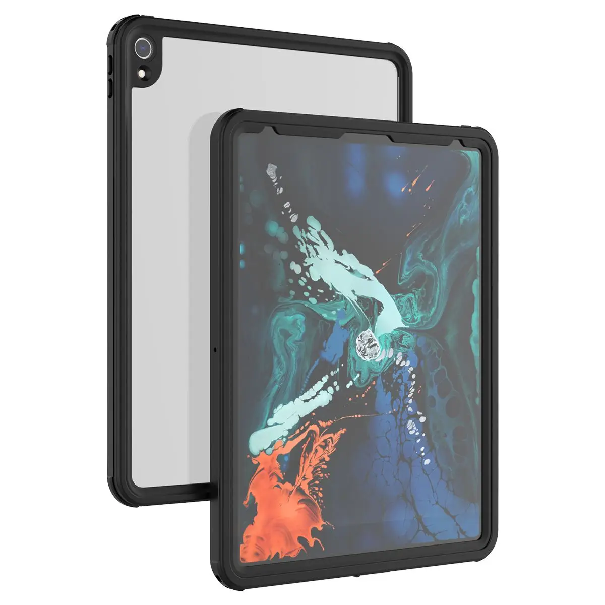 

Tablet Case For iPad Pro 12.9 2018 IP68 Waterproof Shockproof 360 Degree Underwater Cover For iPad Pro 12.9 2018 Case Back Clear