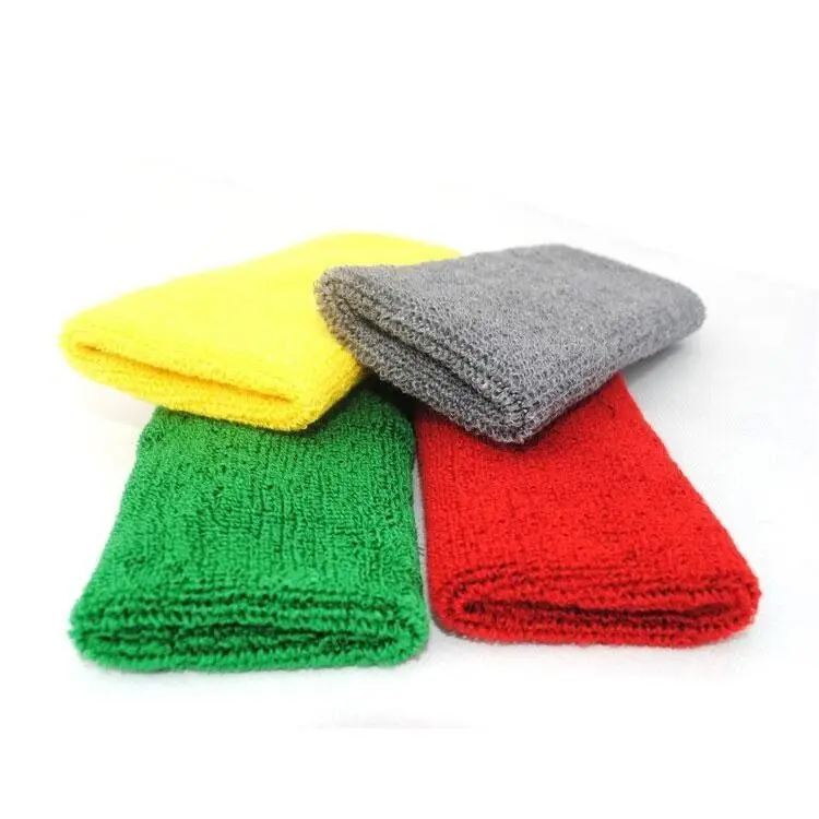 Leather Wristband Bracelet 15cm Basketball Gym Unisex Sports Cotton Sweat Band Sweatband Wrist
