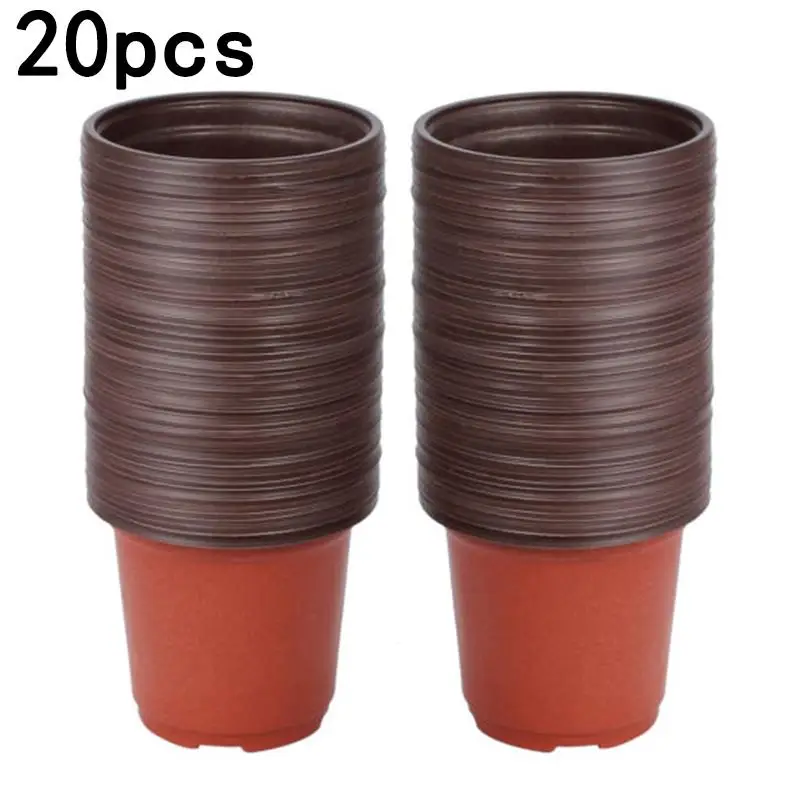 

20pcs 140*95*125mm Plastics pots for Garden Nursery Pots Flowerpot Seedlings Planter Containers Breathable