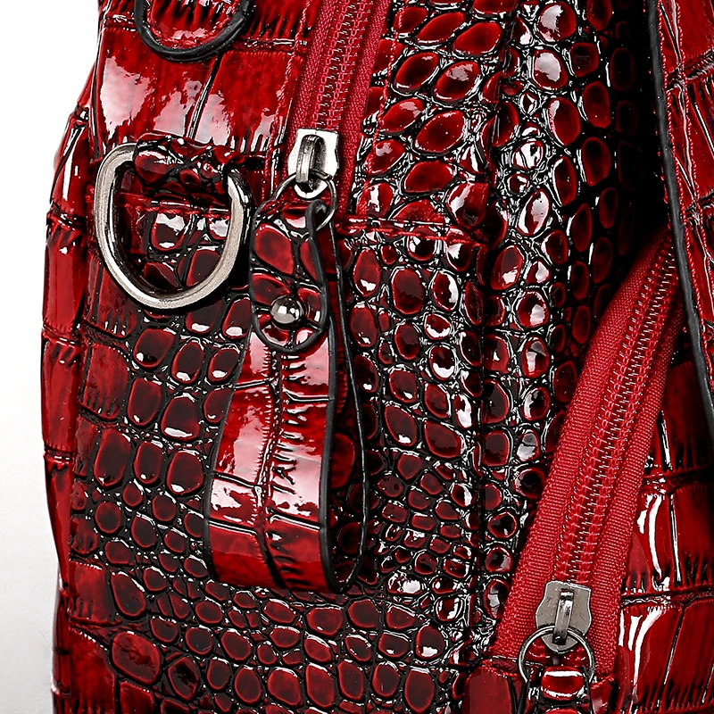 Fashion Pu Leather Women Backpacks Crocodile Pattern Vintage Small Shoulder Bag Female Alligator Sac A Dos Mochila Feminian New