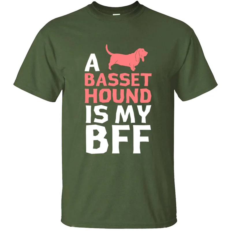 Новейший Классический A Basset Hound Is My Bff, Мужская футболка, стандарт солнечного света, Мужская футболка с круглым воротником, хлопок