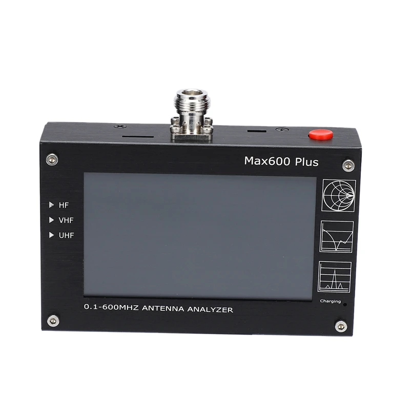 

Max600 Plus HF/VHF/UHF Antenna Analyzer 0.1-600MHZ with 4.3 Inch TFT LCD Touch-Screen