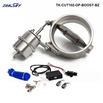 

Exhaust Control Valve With Boost Actuator Cutout 102mm Pipe Opend with Wireless Remote Controller Set TK-CUT102-OP-BOOST-BZ