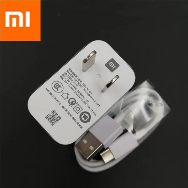 US and cable Xiao mi 9 mi 9 быстрое зарядное устройство QC4.0 27 Вт Быстрая Зарядка адаптер type C кабель для mi 9 8 SE 9T 6 A2 A1 5 красный mi Note 7 K20 Pro - Цвет: US and cable