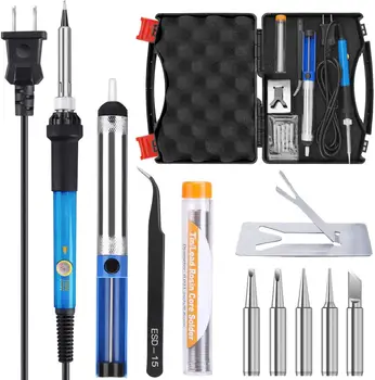 

FROGBRO Soldering Iron Kit Temperature Welding Iron With Tool Carrying Case Mini Heat Pencil Soldering Iron Accessory