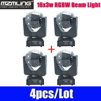 

4pcs/Lot LED 16x3w RGBW Beam Light Football Light DMX512 Moving Head Light DJ /Bar /Party /Show /Stage Light LED Stage Machine