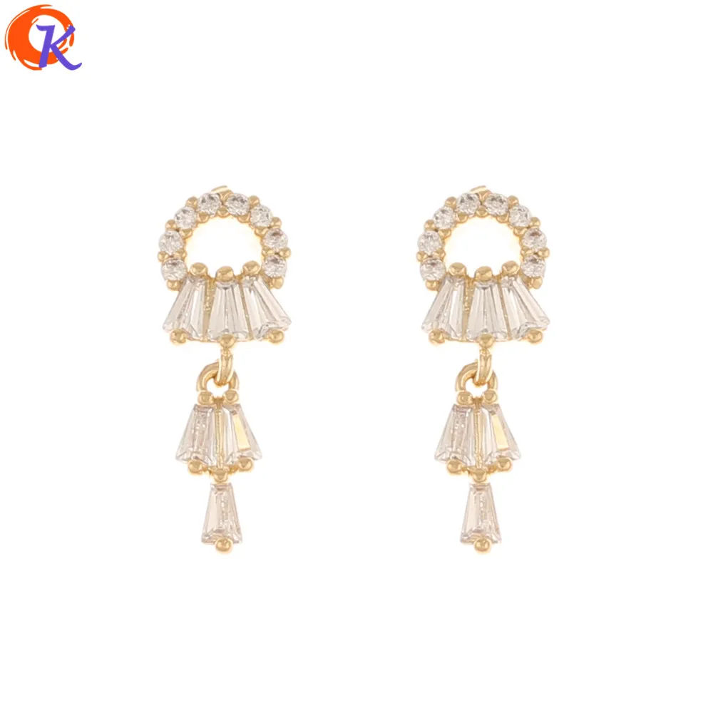 Cordial Design 40Pcs Jewelry Accessories/Hand Made/Cubic Zirconia Charms/Genuine Gold Plating/DIY Making/Fingernail Findings - cordial