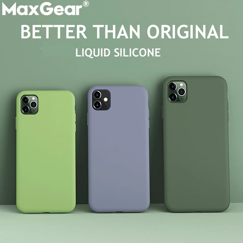 Жидкий силиконовый тонкий чехол для iPhone 11 Pro 5 8 XS Max 6 6S 7 Plus X XR 5S SE 4S оригинальный