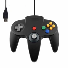 Yeni kablolu USB Gamepad joystick N64 klasik oyun denetleyicisi joypad Windows PC Mac için kontrol